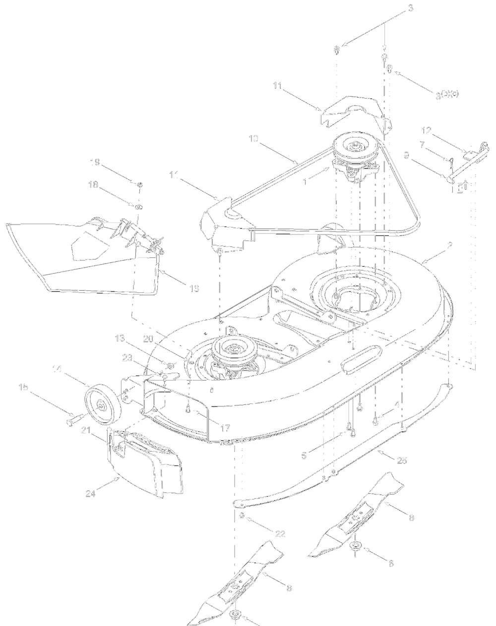 Deck Assembly F And G Diagram and Parts List for 13AD695G700 2004 Yard Machines Lawn Tractor